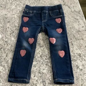 Beautiful 24mo Vigoss jeans with sparkly hearts! Barely worn and like new.